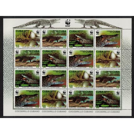 Caribic WWF Crocodile Sheetlet of 4 sets 2003 MNH SG#4692-4695