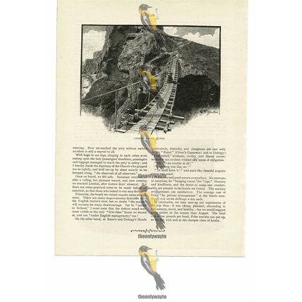 Carrick-A-Rede Bridge, Co Antrim, Book Illustration (Print), 1894