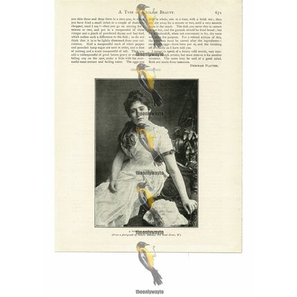 English Beauty, Artistic Victorian Book Illustration (Print), 1894
