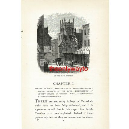 At The Cross, Chester, Cheshire, England, Book Illustration (Print), 1879