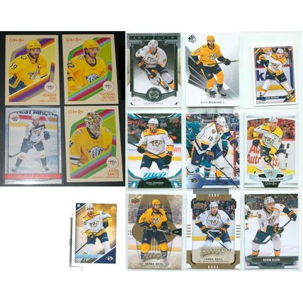 Nashville Predators 45x card lot incl Inserts, RC's