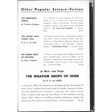ADVENTURES IN TOMORROW: A GALAXY OF SCI-FI STORIES 1951 2nd Ed hardcover book