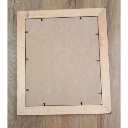 Vintage Picture Frame Wooden Gold Trim 10 x 12” Traditional Dark Wood Colour