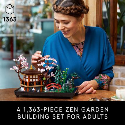 LEGO Icons Tranquil Garden Building Set - Detailed Japanese Zen Garden DIY Kit f