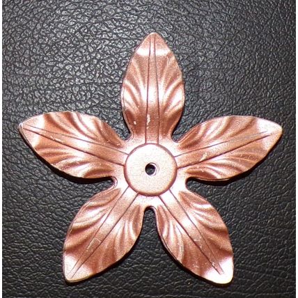 WALL HANGING DECORATIVE FIVE POINTED PINK COLOR METAL LEAF-3 X 3 INCHES