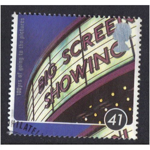 GB QEII 1996 Centenary of Cinema 41p Odeon Manchester Used SG 1924 Sc1662 stamp