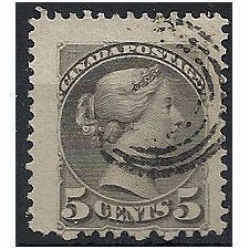 Canada 1889 SG106 5c Brownish Grey Fine Used .. .
