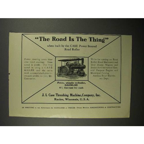 1911 Case Road Roller Ad