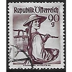 Mi 909: 90 g. blackish brown-purple Definitive Stamp: Provincial Costumes.