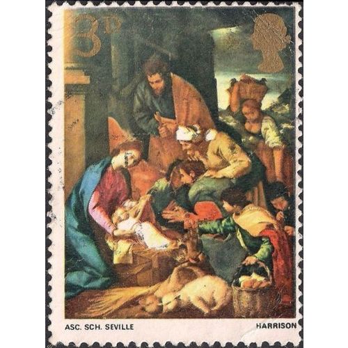 GB, CHRISTMAS, Manger Scene, Seville, brown 1967, 3d