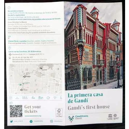 Leaflet : La Primera Casa de Gaudi – Gaudi’s First House - 2020
