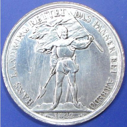 1869 5Fr Switzerland. Casino Card Guard, Challenge Coin. REPLICA. 61.