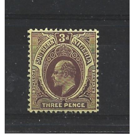 SouthernNigeria.SG37 3d Purple/Yellow.Mounted Mint.Nov24