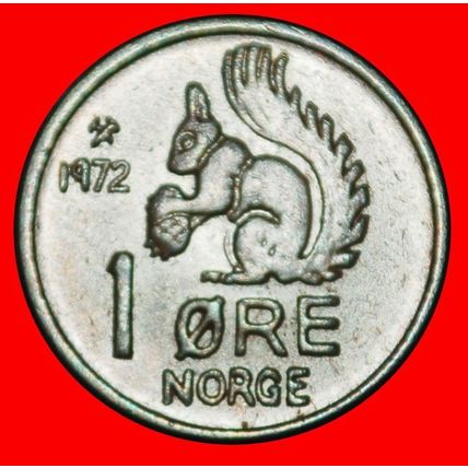 Ⰶ SQUIRREL (1958-1972): NORWAY★1 ORE 1972! OLAV V 1957-1991★LOW START★NO RESERVE