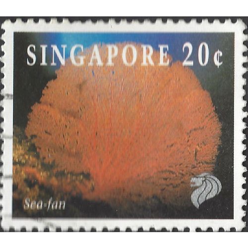 SINGAPORE, MOLLUSC, Fan Coral, Melithaea, brown 1994, 20c, #5