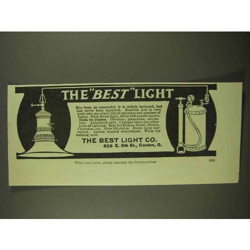 1909 The Best Light Co. Ad