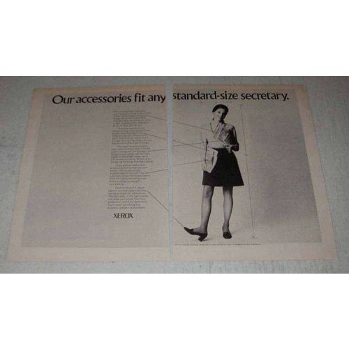 1970 Xerox Copiers Ad - Standard-Size Secretary