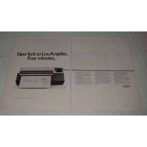 1970 Xerox Telecopier Ad - New York to Los Angeles