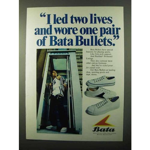 1971 Bata Bullets Shoes Ad - I Led Two Lives