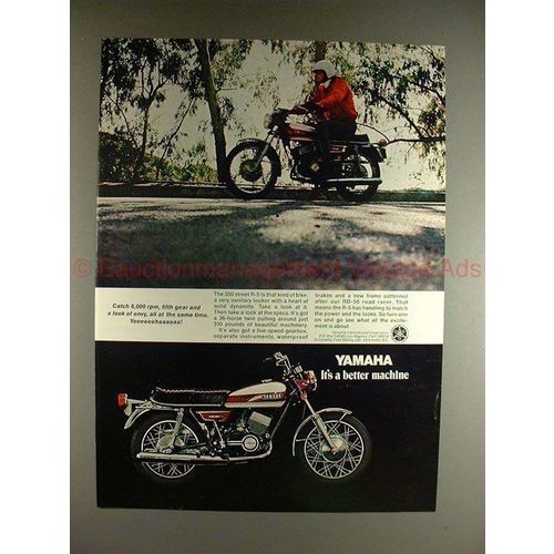 1970 Yamaha 350 Street R-5 Motorcycle Ad - Look of Envy