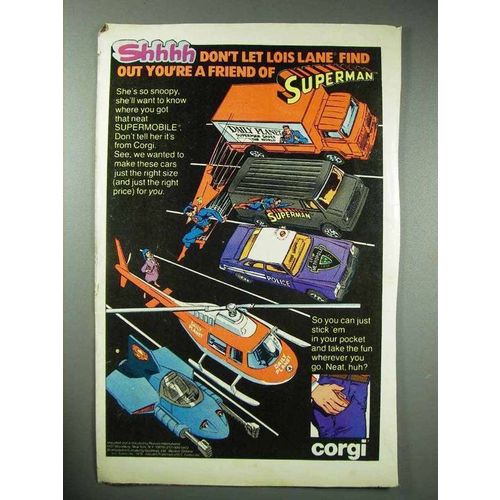 1980 Corgi Toy Ad - Supermobile, Superman Van, Copter