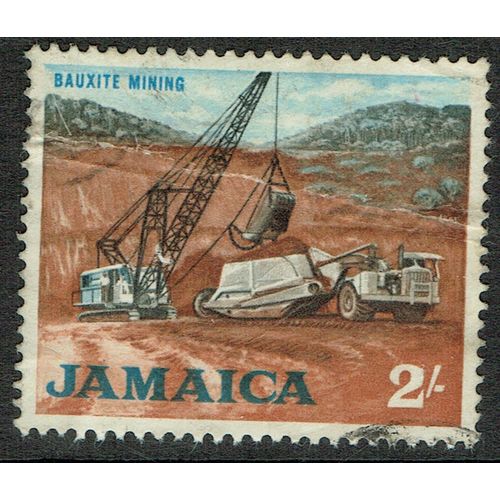 Jamaica 1964 Definitive Issue 2/- Red Brown Black and Light Blue SG228 GU