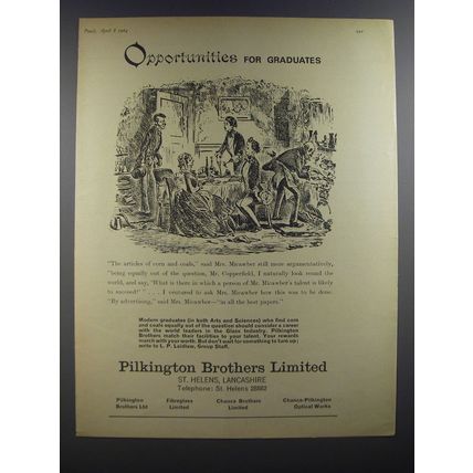 1964 Pilkington Brothers Limited Advertisement - Opportunities for graduates
