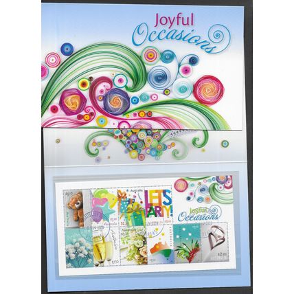 AUS 2020 (SET) 'JOYFUL OCCASIONS' M/S (10v) + FOLDER FINE USED EBID71-730aXL)