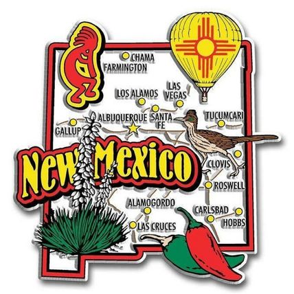 New Mexico Jumbo State Map Fridge Magnet