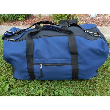 Zippered Travel Luggage Bag 21 x11 x12 Shoe Compt. Zippered, Blue