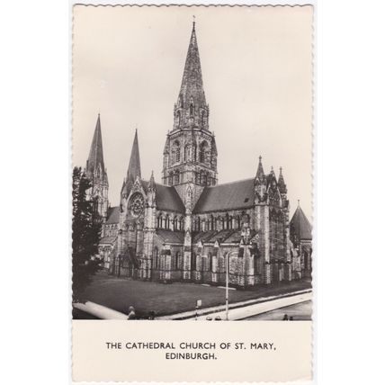 The Cathedral Church of St. Mary, Edinburgh, Scotland. Real photo