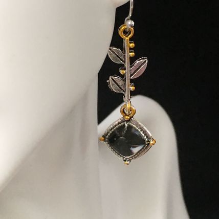 Earrings Mismatched Pair Leaf Theme #407 USA Seller