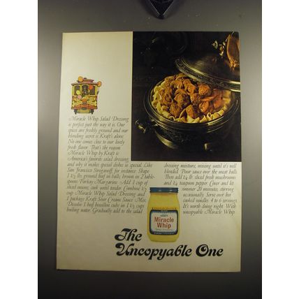 1969 Kraft Miracle Whip Ad - recipe for San Francisco Stroganoff
