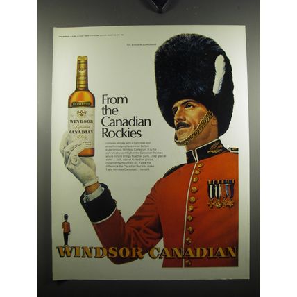 1971 Windsor Canadian Whisky Ad - From the Canadian Rockies