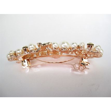 Pearl and crystal gold hair barrette clip bridal clip bridal barrette