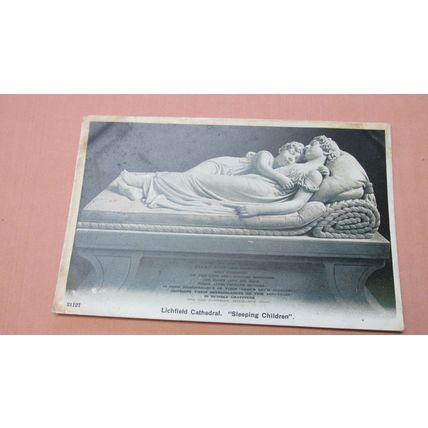 1905 fr Postcard -Sleeping Children - Lichfield Cathedral Nave, Staffordshire