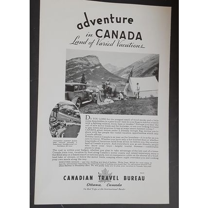 Original Union Pacific Railroad Train Print Ad Mid-Century 1940s CA Vintage #4