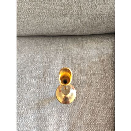 Vintage, Brass/Metal & Glass, Single Flower Vase/Flute - Floral, Decorative