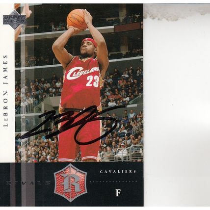 LeBRON JAMES ROOKIE 2004 AUTOGRAPHED CLEVELAND CAVALIERS ALL-STAR WORLD CHAMPION