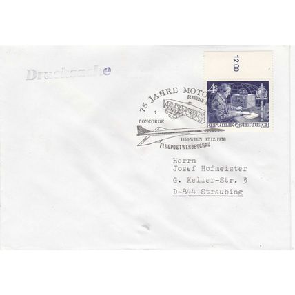 Austria 1978 75 years of Motored Flight Cover VGC