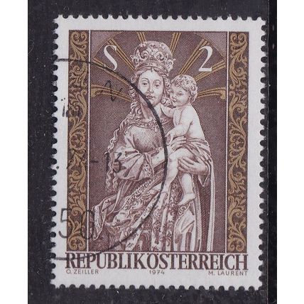 Austria 1974 Christmas Virgin Mary and child 2s SG 1725 VGC