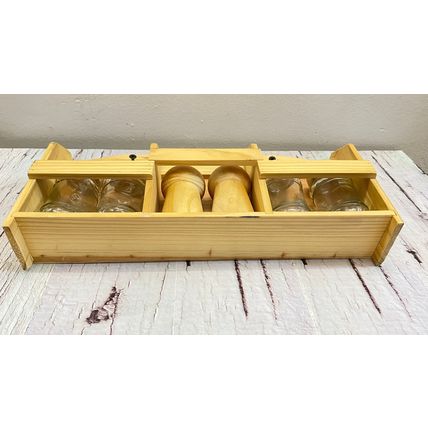 Vintage Spice Rack, Wall hanging, Handmade Home decor, Curio Display, Knick Knck