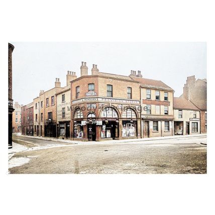 ptc9163 - Yorks - Newborn's Provision Store, Market Place, Doncaster. print 6x4
