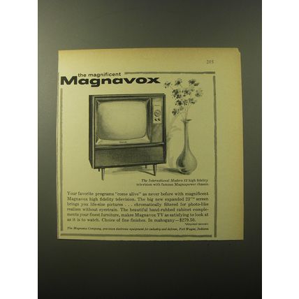 1960 Magnavox International Modern Television Advertisement