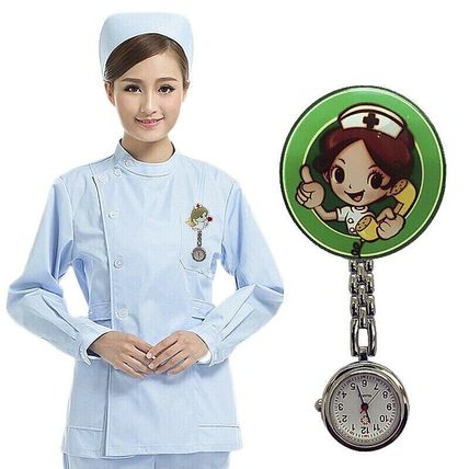 Nurses' Watch Quartz Watch Brooch Tunic Fob Pocket Watch Pendant Harajuku New UK