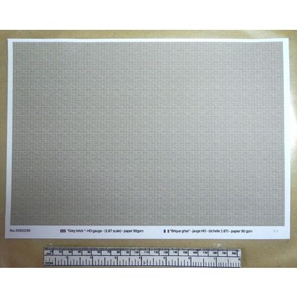 Papier "Brique grise " - pour HO gauge-échelle 1:87-A4