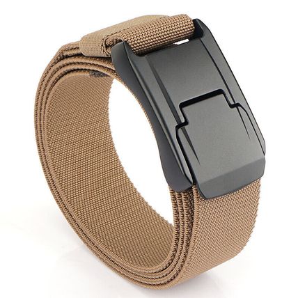 Alloy tactical buckle woven elastic belt for men and women's leisure waist belt