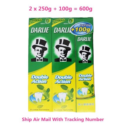 Darlie Double Action Toothpaste Natural Mint ( 2x250g+100g) 黑人雙重薄荷牙膏 x 1 Set