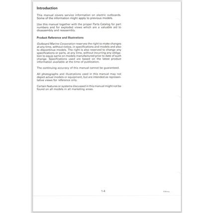 Evinrude 2000 SS Electric Outboards Service Manual 1999 PN 787059 PDF