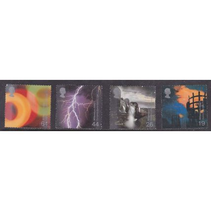 GB 2000 Milennium Projects Fire and Light Set Fine Used SG 2129-2132 VGC